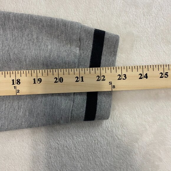 Nautica 1/4 Zip Black Gray Long Sleeve Sweater Shirt Cotton/Polyester - Picture 10 of 10